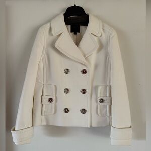 Banana Republic White Double-Breasted Women's Jacket